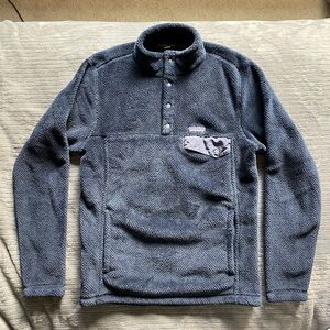 Patagonia Men’s Re-Tool Snap-T fleece pullover sweater, navy blue, medium